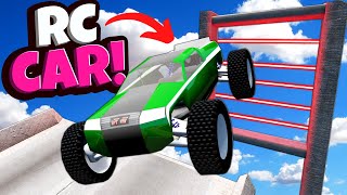 Testing TINY RC Cars VS Laser Jump BeamNG Drive Mods!