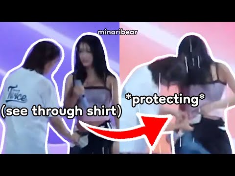 jeongyeon takes care of momo after wet shirt becomes see-through