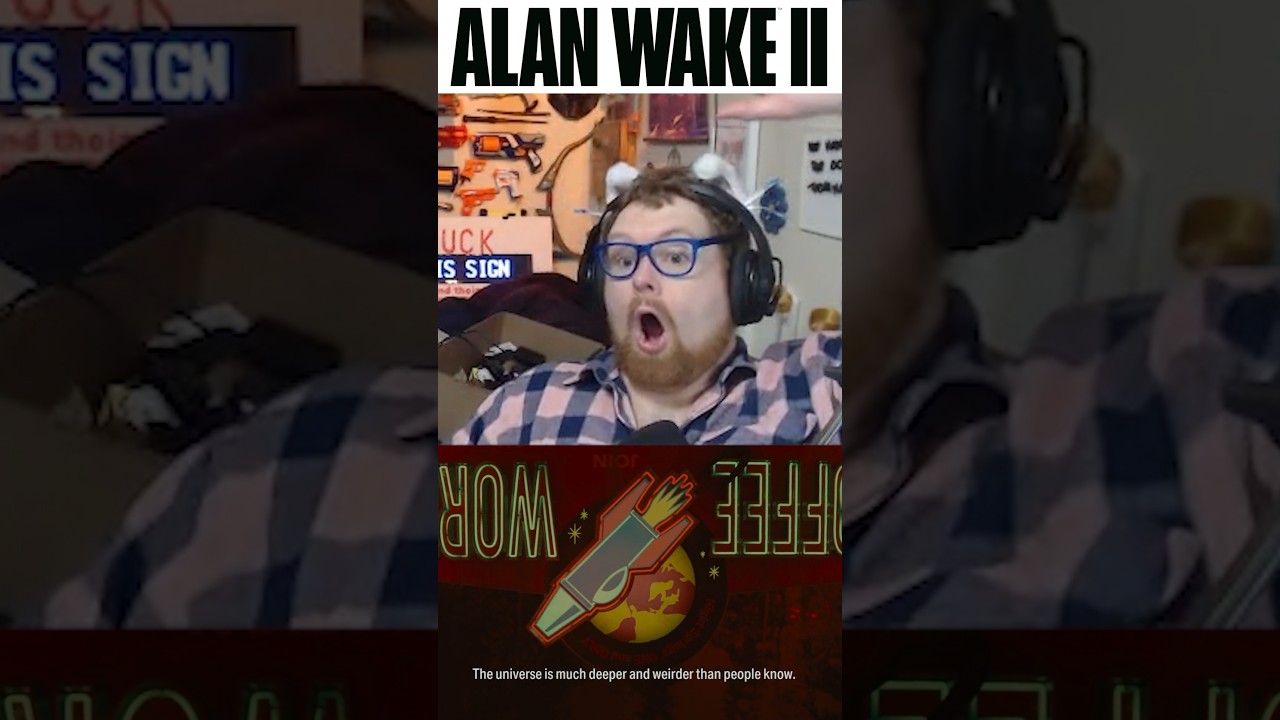 when your crush shows up #alanwake #control #jessefaden #jesse #remedy #videogame #reaction #yelling