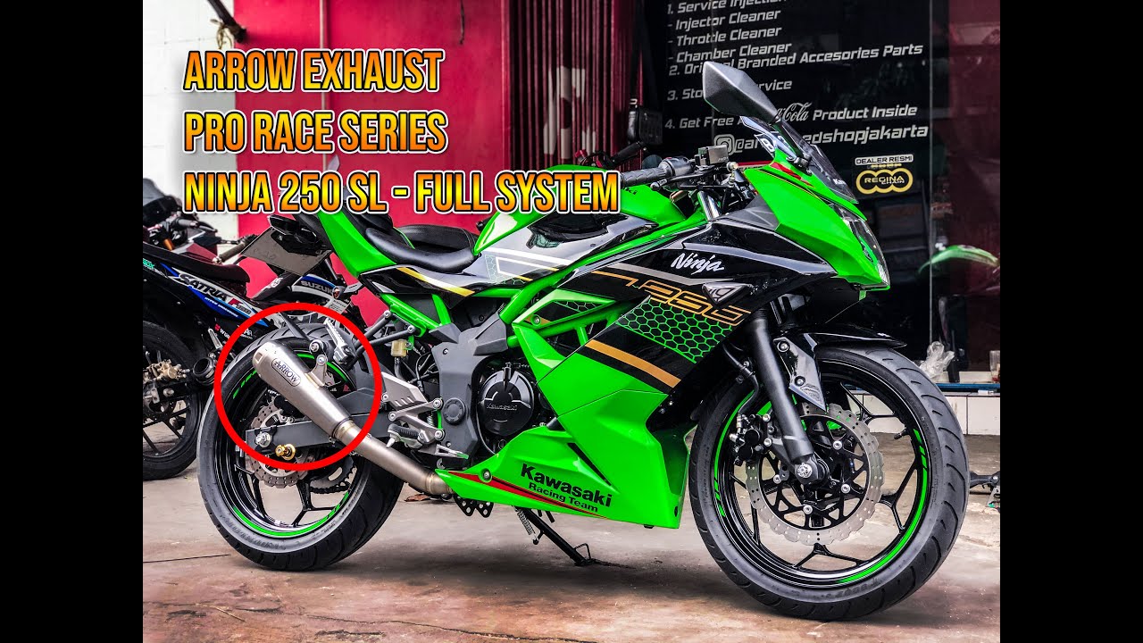 Download Knalpot Arrow Pro Race Series Ninja 250 SL Mono Full System In HD