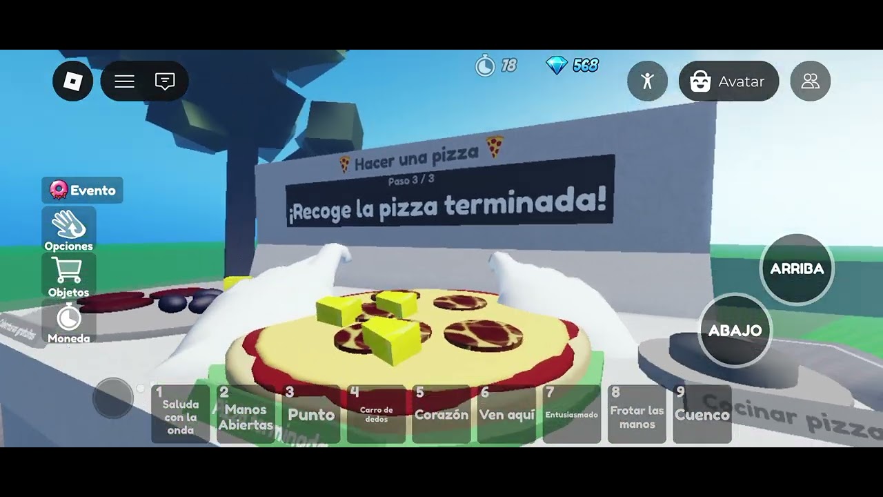 Cocinando pizza en Roblox!