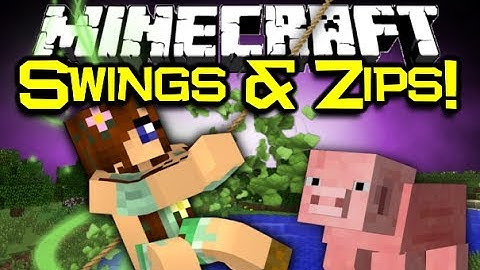 Minecraft ROPES PLUS MOD Spotlight! - Grapple, Swing & Magic Arrows! (Minecraft Mod Showcase)