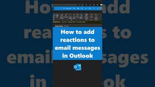 ✉️How to add Reactions to email messages in Outlook #shorts screenshot 4