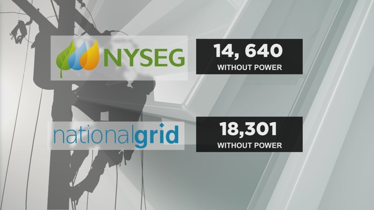 Thousands remain without power Wednesday in WNY due to high winds - YouTube