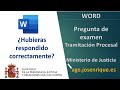 Tramitacion Procesal: Pregunta Test Tercer Ejercicio 【Examen WORD】