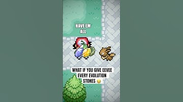 What if you give Eevee every evolution stones 😂 #pokemon #shorts