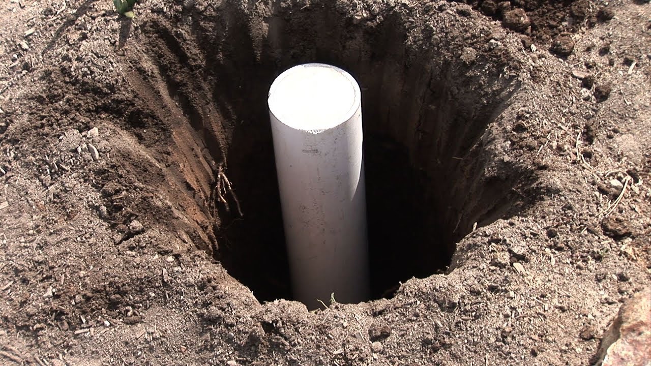 Installing a One Piece Residential Flagpole-Step One: Placing the Foundation  Tube 