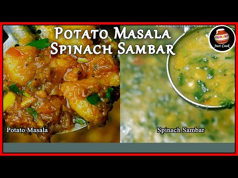 Keerai Sambar and Potato Masala - Simple Lunch Combo