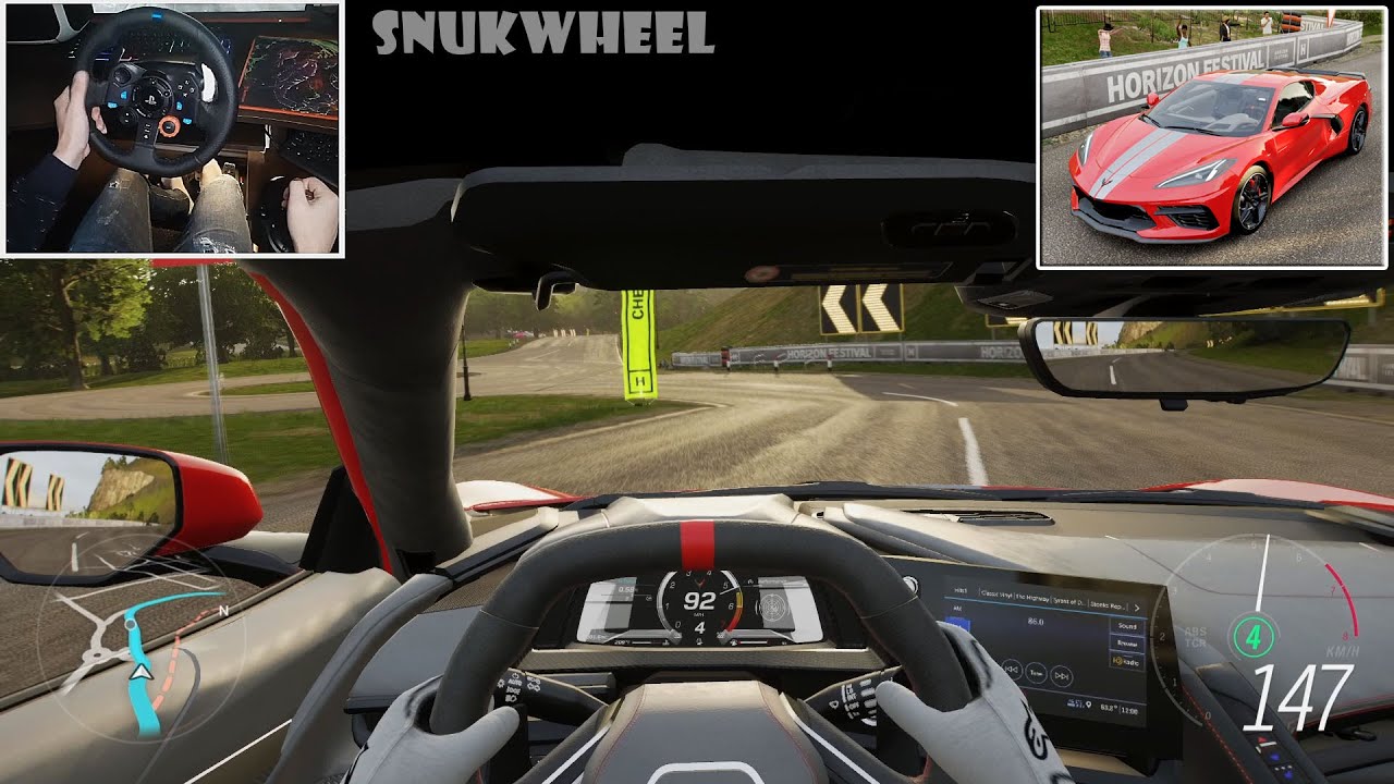Forza Horizon 4 1st person view - Chevrolet Corvette Stingray Coupe - Steering Wheel Gameplay