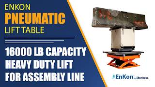 V1580 01 Enkon Heavy Duty Air Scissor Lift Table 16000 Lbs High Capacity Agv Automated Embly Line