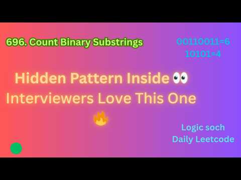 696. Count Binary Substrings | Leetcode Daily Question