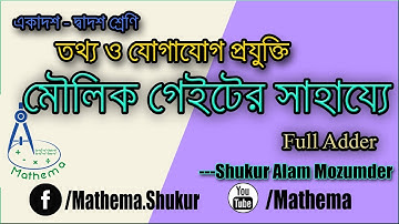 HSC-ICT- Full Adder using Basic gates | Mathema | Shukur Alam Mozumder |