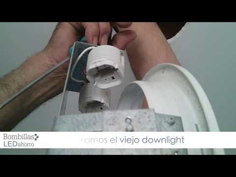 Cómo colocar un downlight led en el techo youtube Downlight led 18w leroy merlin
