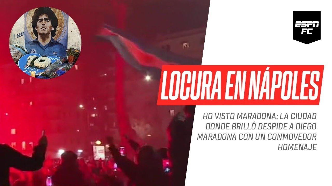 LOCURA EN #NÁPOLES: la ciudad italiana despide a #Diego #Maradona con un conmovedor homenaje