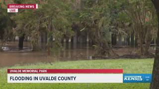 Flooding, water rescues reported in Uvalde County, live look at Memorial Park; latest updates