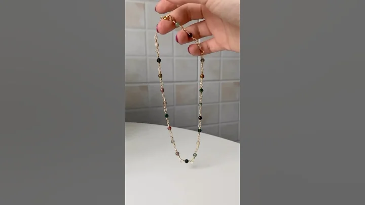 Let’s make India agate crystal necklace #wirewrappedjewelry #wirewrap #beads #diy
