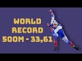 World Record 500m - 33,61 Pavel Kulizhnikov 09.03.2019 Salt Lake City