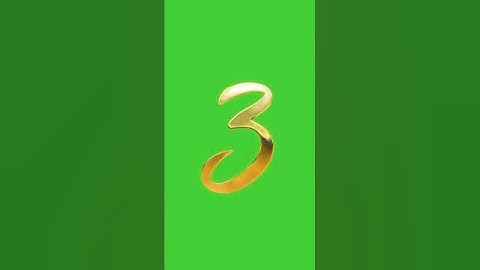 Shining Gold Text Effect 3D Numbers Countdown with Voice Over | GREEN SCREEN #countdown