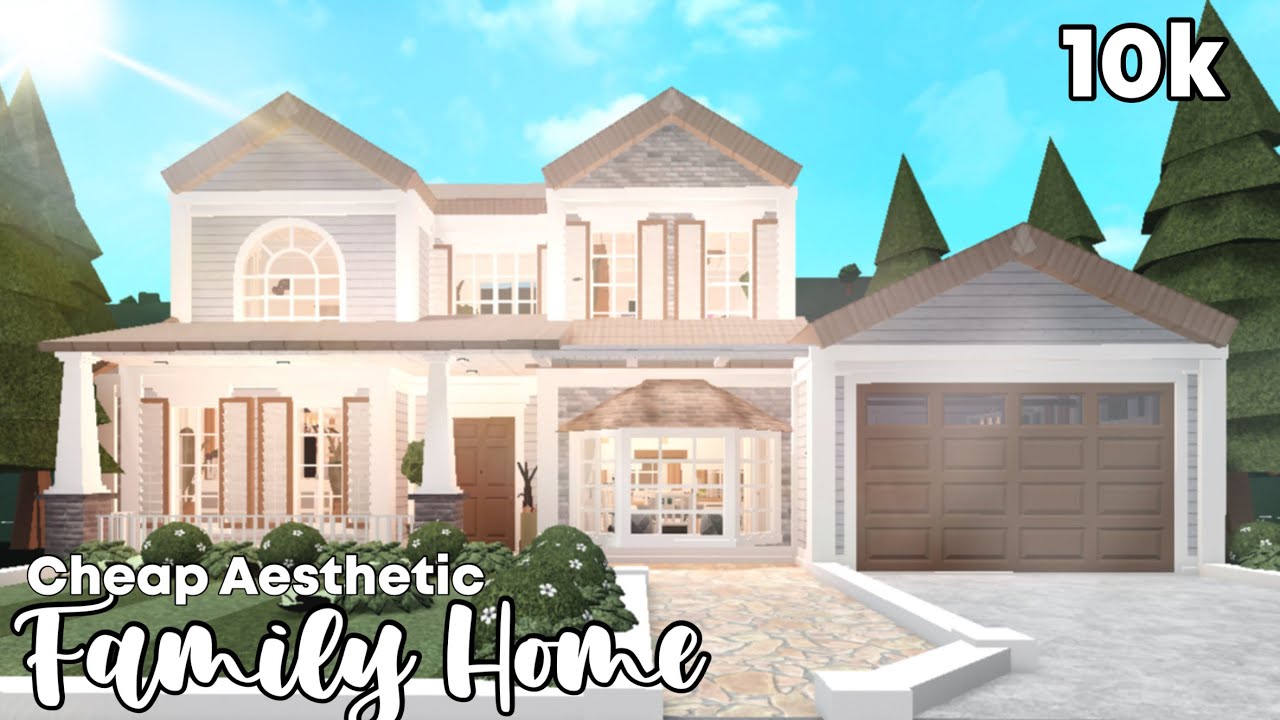 Roblox | Bloxburg: 10k Cheap Aesthetic Family Mansion (FULL BUILD ...