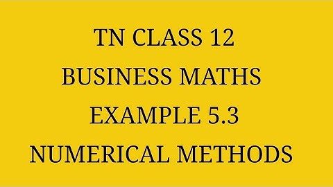 TN 12th Business maths chapter 5 example 5.3