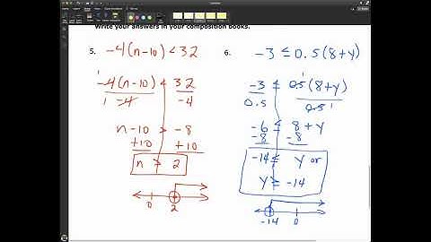Section 4.4 Video Lesson (Solving Two-Step inequalities)