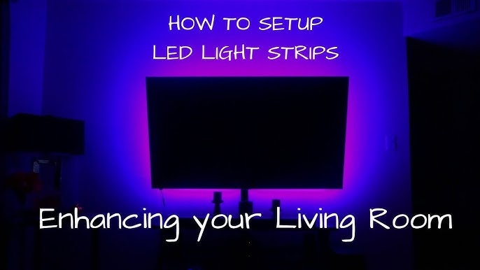 How to install light strips behind TV (USB LED FOR - YouTube