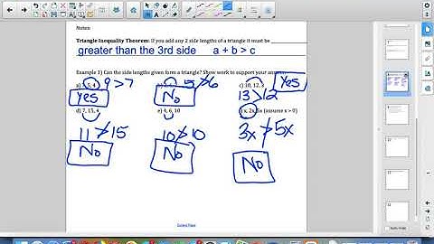Section 3 unit 3 Notes  Triangle Inequality Theorem