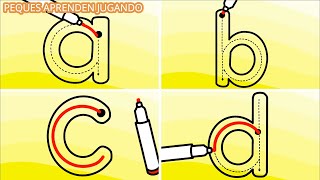 Aprende a escribir letras del abecedario de la A a la Z en minúscula Video de PequesAprendenJugando