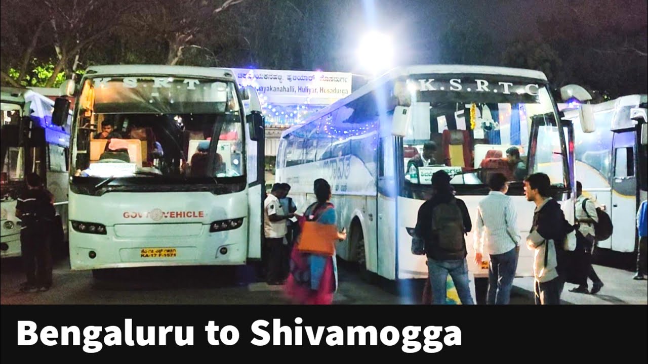 BENGALURU to SHIVAMOGGA BY KSRTC AIRAVAT CLUB CLASS VOLVO BUS FULL