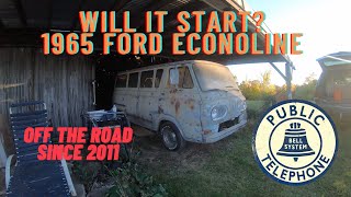 RARE BELL TELEPHONE VAN - 1965 Ford Econoline stored for years - WILL IT START!