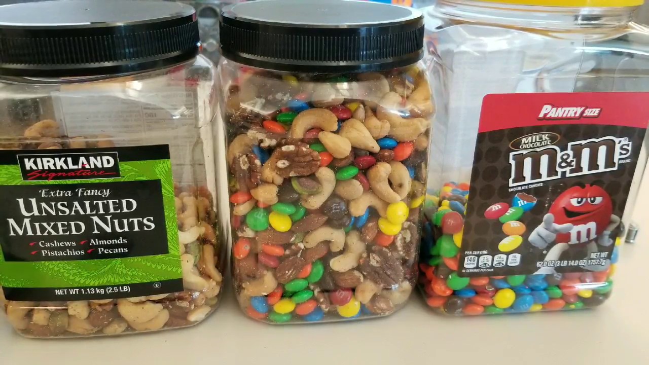 How to Make Fancy Trail Mix! Costco Mixed Nuts and M&M's!!!! 