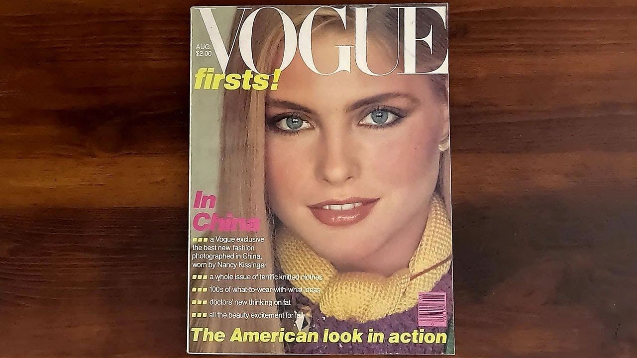 Vogue August 1979 Kim Alexis, Gia Carangi, Nancy Kissinger | ASMR  Magazine Flip Through