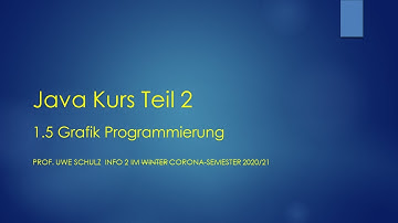 Java Teil 2 - 1.5 Grafik-Programmierung