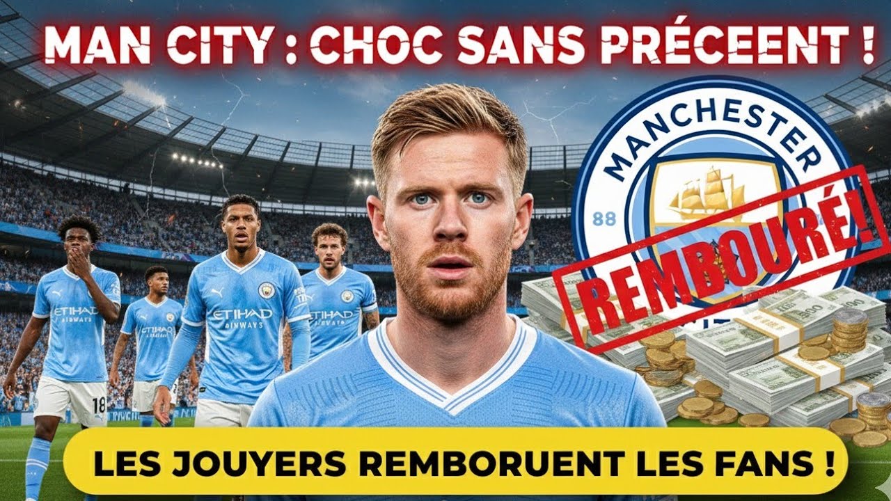 🚨URGENT Man City les joueurs de l’équipe vont rembourser les supporters, un choc sans précédent