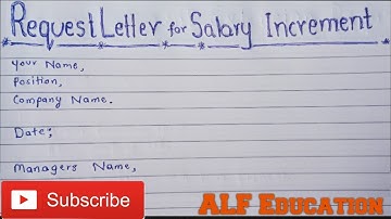 Request Letter for Salary Increment💲💲 | ALF Education