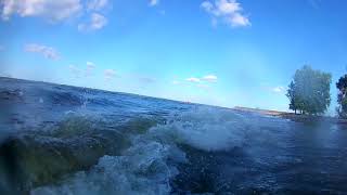 Волны На Море - Морской Пляж +Звук - Морская Набережная [Футаж]