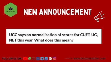 New Update  from UGC : NO Normalization of Scores : UGC NET