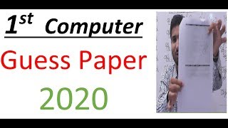 1st Year Computer Science guess paper 2020 screenshot 4