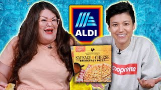 Kristin And Jen Try Every Aldi's Frozen Pizza | Kitchen & Jorn