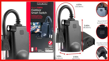 Enbrighten Zigbee Smart Light Switch Outdoor Plug-In, Weather-Resistant, Pairs Directly with Echo