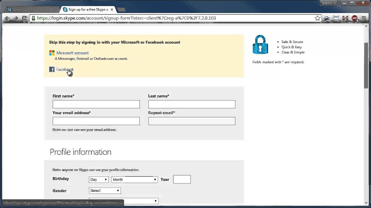 Download, Install, and Setup New User in Skype