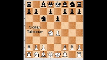 Chess Opening: Sicilian Taimanov - Recognizing variations