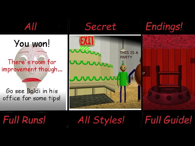 NEW FINAL UPDATE!! ALL ENDINGS?! Baldi's Basics Classic Remastered