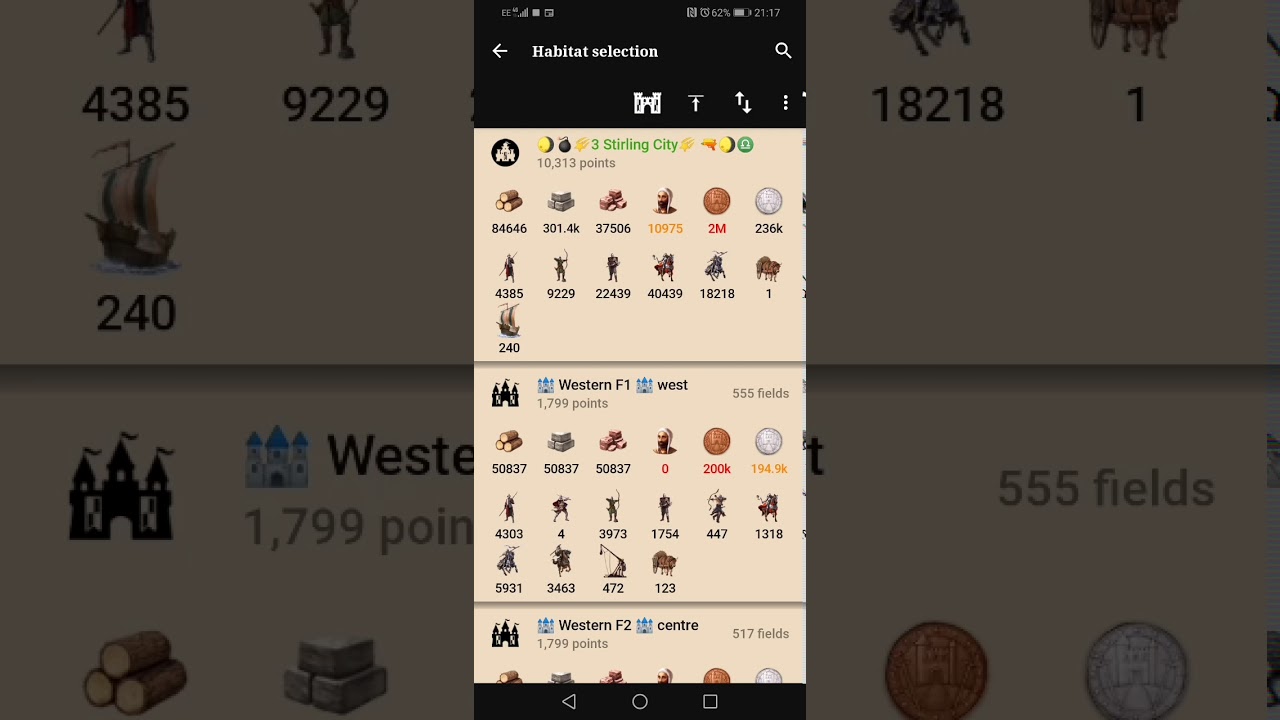 Lords and Knights attacking