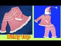 Baby girl top knitting     satrangi knitting