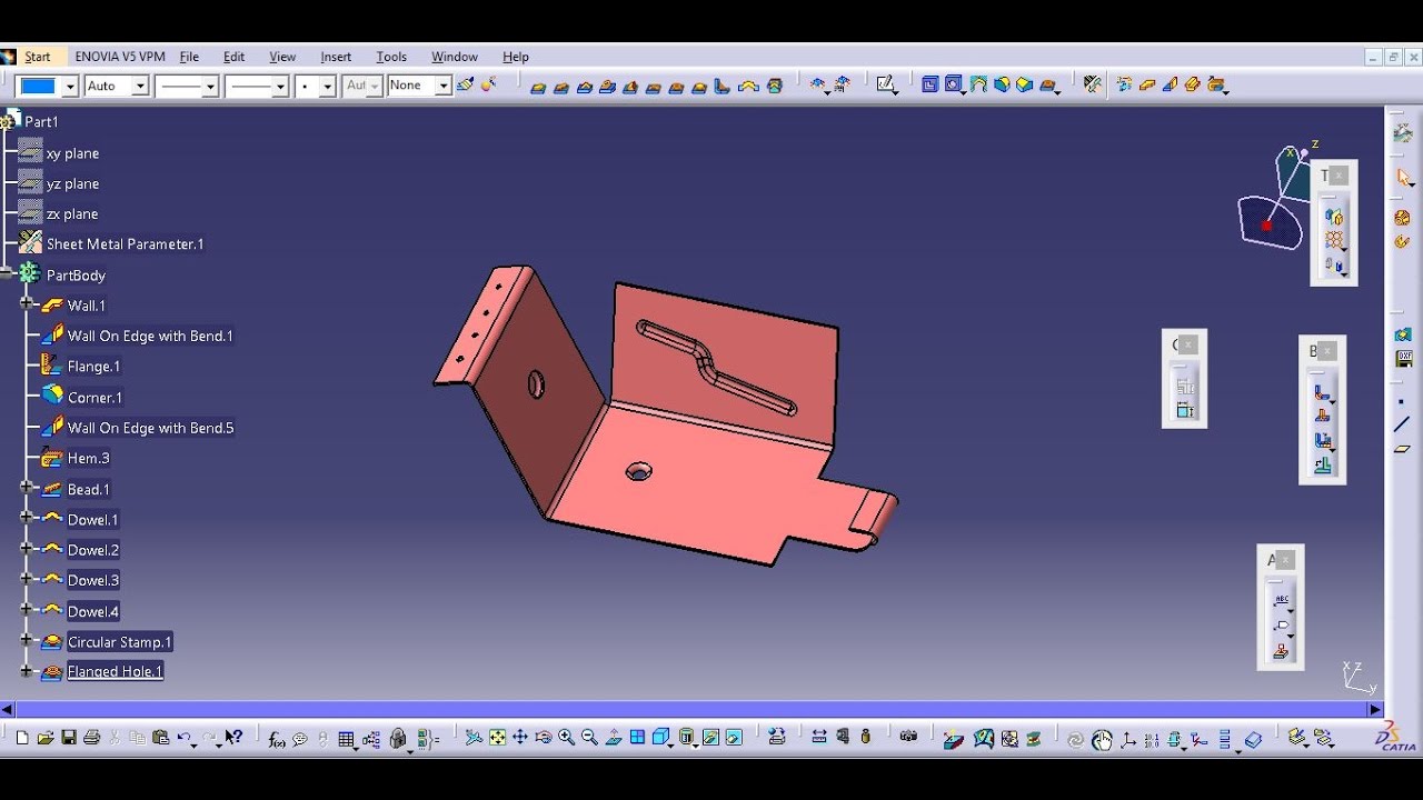 Body in white Design_Generative Sheet Metal Design in Catia V5 _Dovel