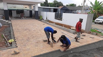 Wow Latest Beautiful House | Shape Design Paver Block Installation Process Step By Step