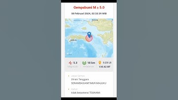 gempa bumi hari ini guncang seram bagian timur, Maluku 8 Februari 2024 #shorts