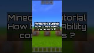 How to use Ability commands ? (Bedrock)