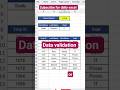 Add Drop-Down List in Excel | Data Validation Trick 🔥#datavalidation #excel #exceltips